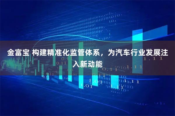 金富宝 构建精准化监管体系，为汽车行业发展注入新动能