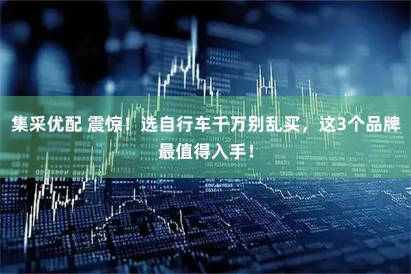 集采优配 震惊！选自行车千万别乱买，这3个品牌最值得入手！